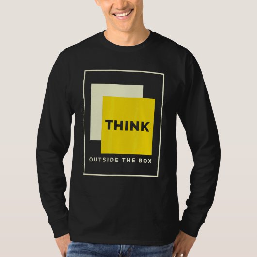 Denk buiten de box Genius T-shirt voor geeks leraa (Voorkant)