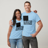 Denk buiten de box grappig T-shirt (Unisex)