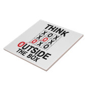 Denk buiten de box grappige creatieve Gezegden Tegeltje (Zijkant)