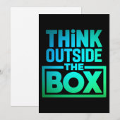 Denk buiten de box, Motivatie quote Feestdagenkaart (Voorkant / Achterkant)