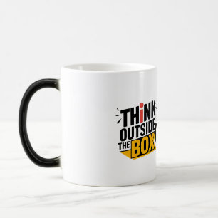 Denk buiten de box-motivatie quote magische mok