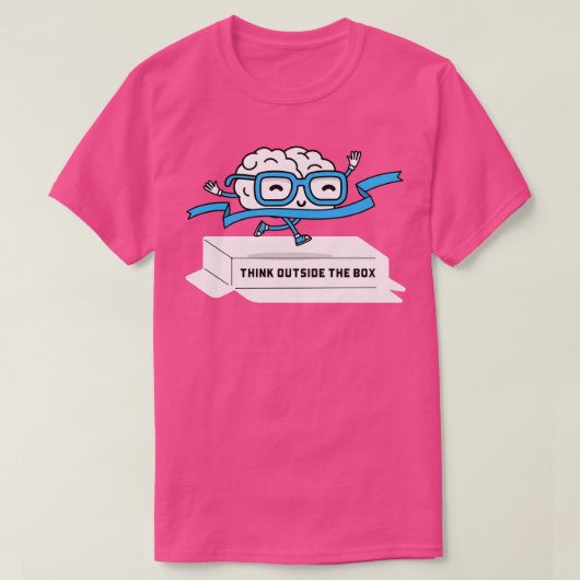 Denk buiten de doos 1 na t-shirt (Design voorkant)