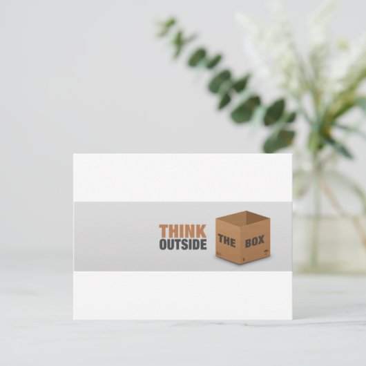 Denk buiten de doos briefkaart (Staand voorkant)