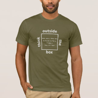 Denk buiten de doos - controleer binnen de doos t-shirt