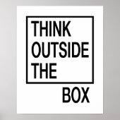 Denk buiten de doos Creative Kantoor Wall Poster (Voorkant)