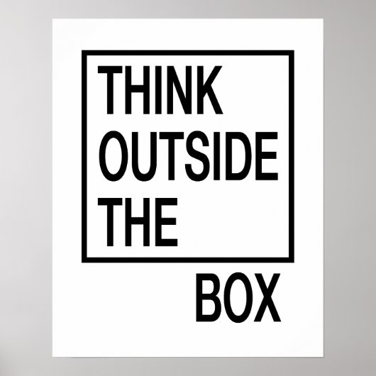 Denk buiten de doos Creative Kantoor Wall Poster (Voorkant)