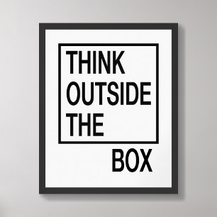 Denk buiten de doos Creative Kantoor Wall Poster
