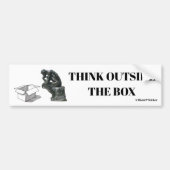 Denk buiten de doos - een MisterP ticker Bumpersticker (Voorkant)