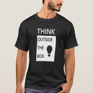 Denk buiten de doos en maak een verschil wees voor t-shirt