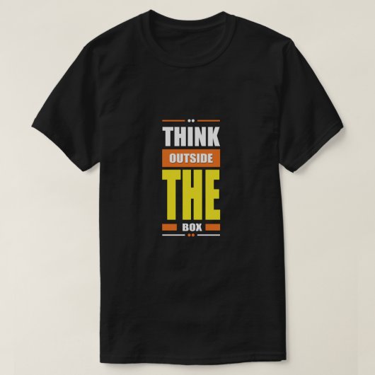 Denk buiten de doos: het T-shirt van de innovator (Design voorkant)