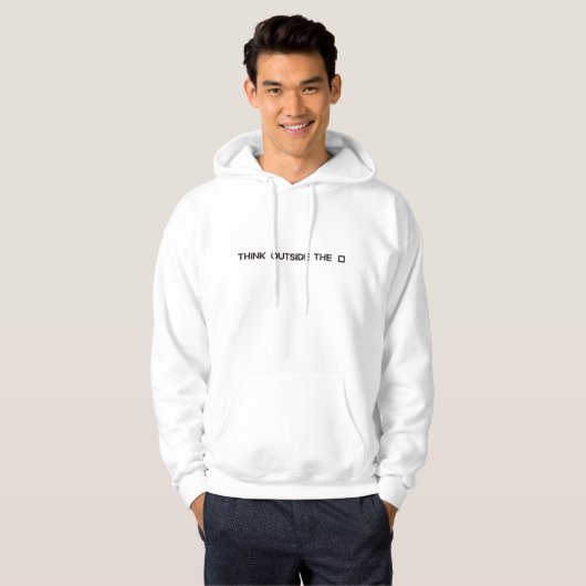 DENK BUITEN DE DOOS HOODIE (Voorkant volledig)