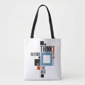 Denk buiten de doos Inspirerend Canvas tas (Voorkant)