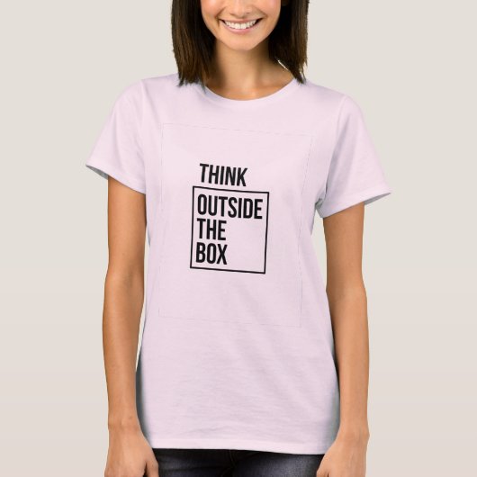 Denk buiten de doos inspirerend typografie t-shirt (Voorkant)