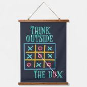 Denk buiten de Doos kamer Hangend Wandkleed (Voorkant)