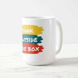 Denk buiten de doos koffiemok