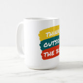 Denk buiten de doos koffiemok (Voorkant links)
