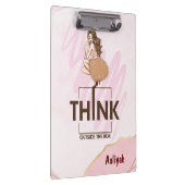 Denk buiten de doos Lady Boss vrouw Klembord (Rechts)