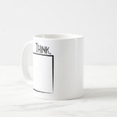 Denk buiten de doos letterlijke Typografie na Koffiemok (Voorkant links)