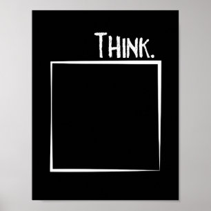 Denk buiten de doos letterlijke Typografie na Poster