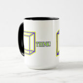 Denk buiten de doos! mok (Voorkant links)