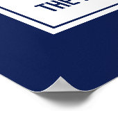 Denk buiten de doos motivatie blauw poster (Hoek)