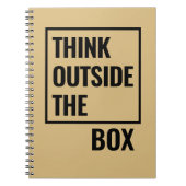Denk buiten de doos Motivatie offerte Notitieboek (Voorkant)