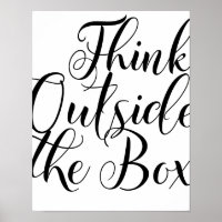 Denk buiten de doos Motivatie Typografie na