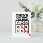 Denk buiten de doos na briefkaart (Staand voorkant)