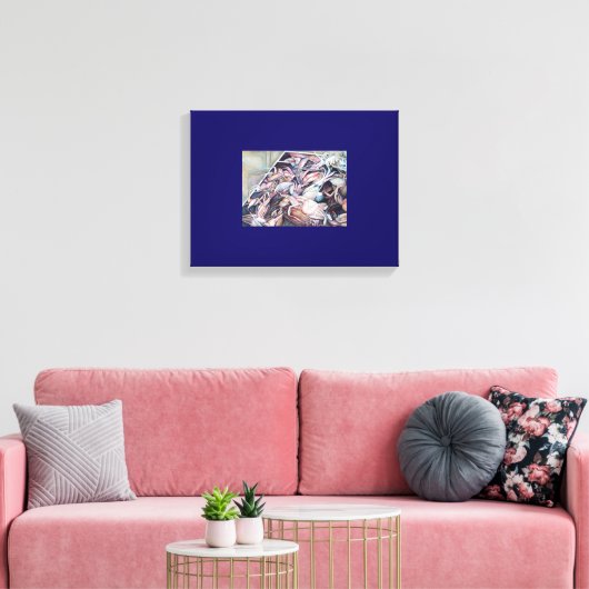 Denk buiten de doos na canvas afdruk (Insitu (Woonkamer))