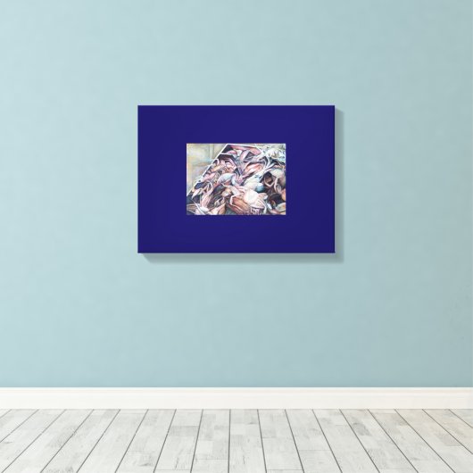 Denk buiten de doos na canvas afdruk (Insitu (Houten vloer))