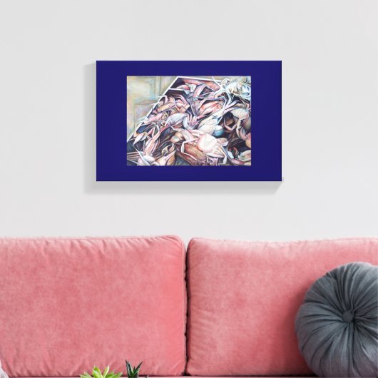 Denk buiten de doos na canvas afdruk (Insitu (Woonkamer))