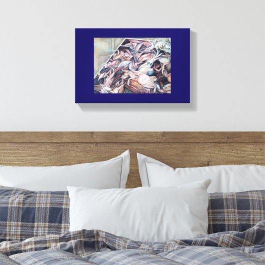 Denk buiten de doos na canvas afdruk (Insitu (Slaapkamer))