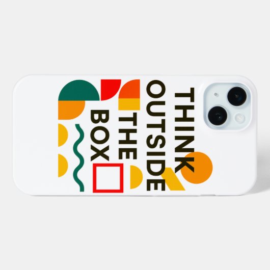 Denk buiten de Doos na Case-Mate iPhone Case (Achterkant (horizontaal))