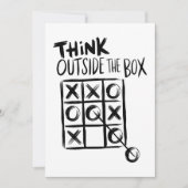 Denk buiten de doos na feestdagenkaart (Voorkant)