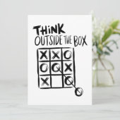 Denk buiten de doos na feestdagenkaart (Staand voorkant)