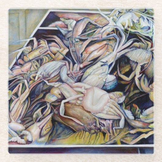 Denk buiten de Doos na Glazen Onderzetter (Voorkant)