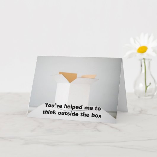 Denk buiten de doos na kaart (Kleine Plant)