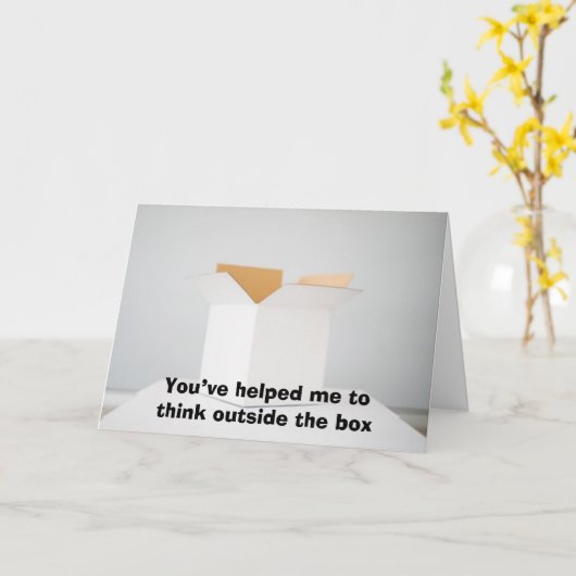 Denk buiten de doos na kaart (Gele Bloem)