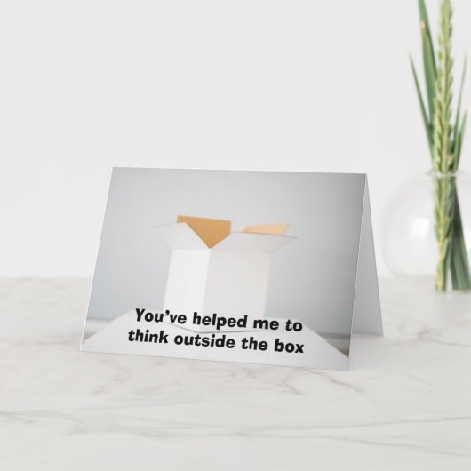 Denk buiten de doos na kaart (Voorkant)