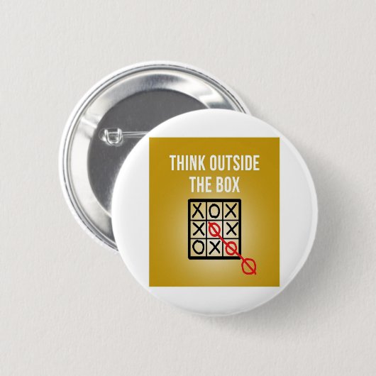 Denk buiten de Doos na Ronde Button 5,7 Cm (Voorkant /achterkant)