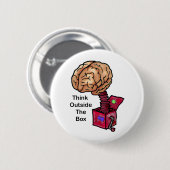 Denk buiten de Doos na Ronde Button 5,7 Cm (Voorkant /achterkant)