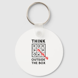 Denk buiten de doos na sleutelhanger