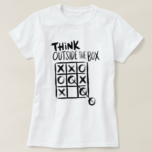 Denk buiten de doos na t-shirt (Design voorkant)