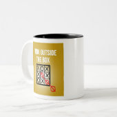 Denk buiten de Doos na Tweekleurige Koffiemok (Voorkant links)