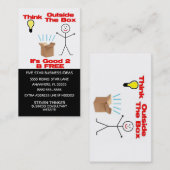 Denk buiten de doos na visitekaartje (Voorkant / Achterkant)
