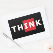 Denk buiten de doos rechthoekige sticker (Envelop)