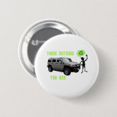 Denk buiten de doos! ronde button 5,7 cm (Voorkant /achterkant)