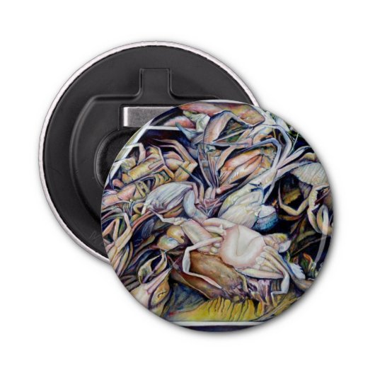 Denk buiten de doos, Singapore Button Flesopener (Voorkant)