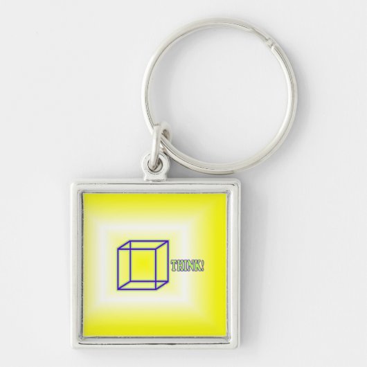 Denk buiten de doos! sleutelhanger (Voorkant)