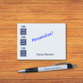 Denk buiten de doos slim blauw post-it® notes